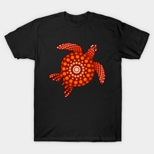 Red Turtle Aboriginal Art T-Shirt